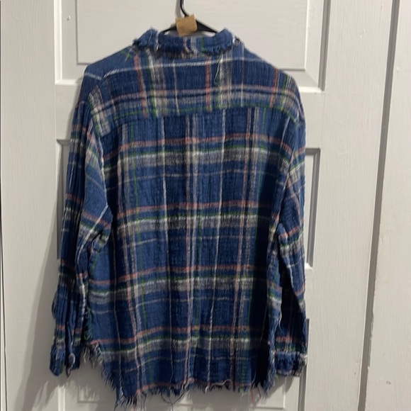 M97 LA MIEL Blue Plaid Button Down Shirt - Picture 4 of 5